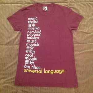 Plum colored music t-shirt
